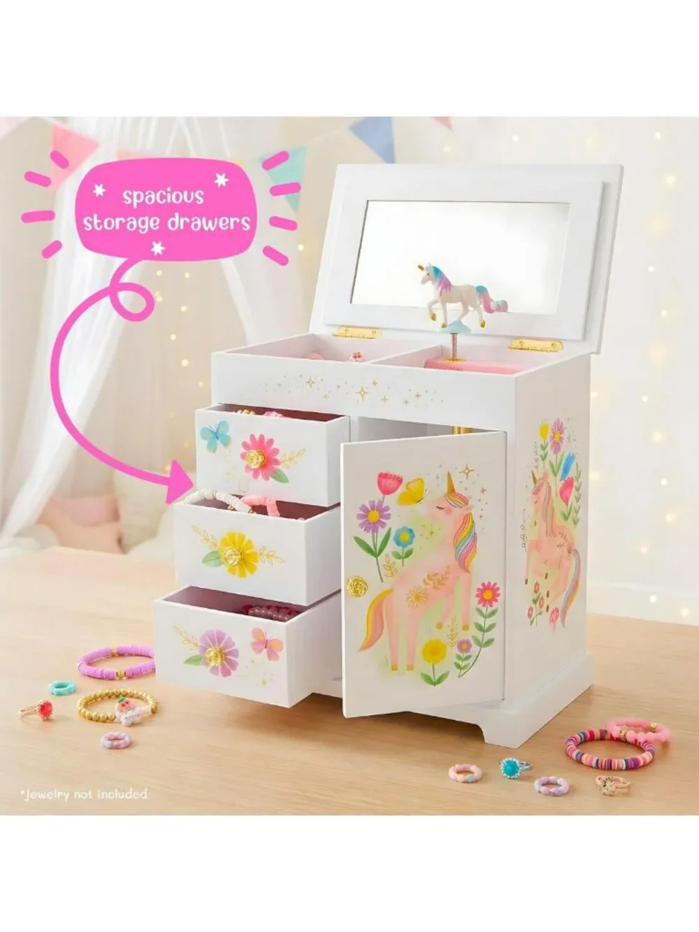 Unicorn Musical Jewelry Box for Girls - Enchanting Gift, Storage & Play